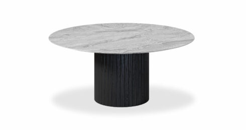 שולחן סלון בארל קוטר 80 בגוון אפור סטרטה
