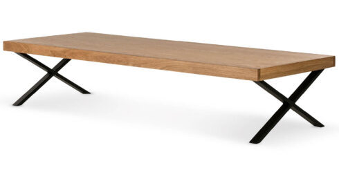 שולחן סלון קרוס 160 ס"מ בגוון אלון טבעי