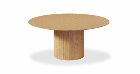 שולחן סלון בארל קוטר 80 בגוון טבעי
