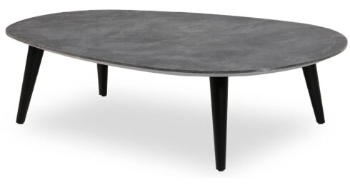 שולחן סלון ביצה 120 ס"מ בגוון אפור צפחה